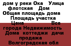 дом у реки Ока › Улица ­ флотская › Дом ­ 36 › Общая площадь дома ­ 60 › Площадь участка ­ 15 › Цена ­ 1 300 000 - Все города Недвижимость » Дома, коттеджи, дачи продажа   . Волгоградская обл.,Волгоград г.